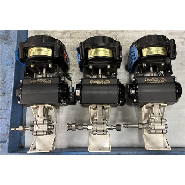 (3) Techmatic #DFS063-SR10-M-P Pneumatic Valve Actuators w/#ALS-400M2 Mechanical Switches