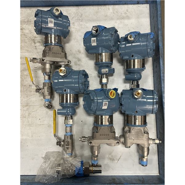 (6) Rosemount #3051TG3A2B22AI5Q4DF Pressure Transmitters