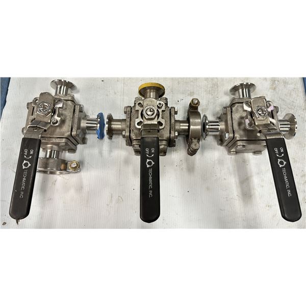 (3) Techmatic #1-150 CF8M 1" Valves