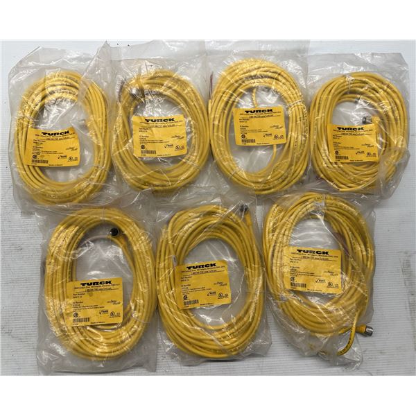 Lot of (7) Turck #WKB 4T-10 / U2510 Cables