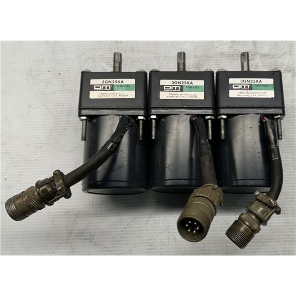 (3) Oriental Motor #3GN25KA Gear Heads