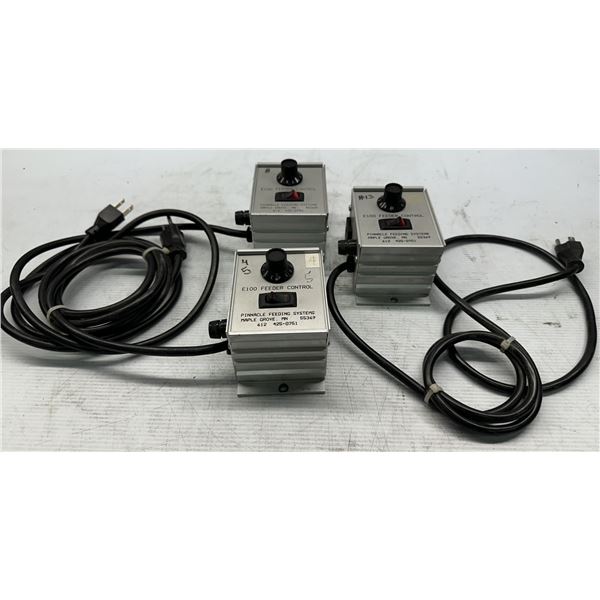 (3) Pinnacle Feeding System #E100 Feeder Controllers