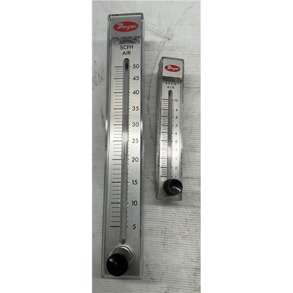 Lot of (2) Dwyer Flow Meters #RMC-101-SSV & #RMB-50-SSV