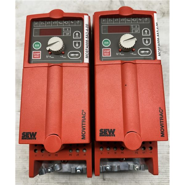 (2) Sew Eurodrive #8272484 Type MC07A008-5A3-4-00 Movitrac Inverters