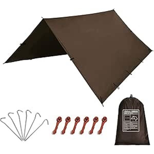 Kalinco Waterproof Camping Tarp/Tent Hammock Rain Fly - 10FT x 10FT - New with Tags!