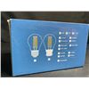 Image 4 : 6-Pack G45 40W LED Edison Light Bulbs; Half Chrome, E26 Base 2700K, Warm White - New