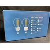 Image 4 : 6-Pack G45 40W LED Edison Light Bulbs; Half Chrome, E26 Base 2700K, Warm White - New