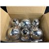 Image 5 : 6-Pack G45 40W LED Edison Light Bulbs; Half Chrome, E26 Base 2700K, Warm White - New