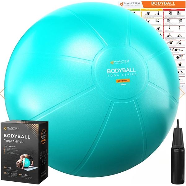 MantraSports Bodyball/Yoga Series Yoga Ball (26") For Pilates/Home Fitness/Gym Workout - New
