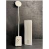 Image 1 : Flexible 20" LED Reading Light with Plug & Socket (Great for Nightstands/Behind Beds) White - New