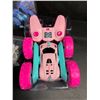 Image 3 : Pink Remote Control Double-Sided R/C Stunt Car with LED Headlights - Flip/Stunt Car Toy - Brand New
