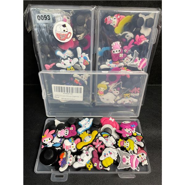 3 Packs of Cute Sanrio Characters Crocs Shoe Charms/Jibbitz Croc Charms (33pcs Each) - New