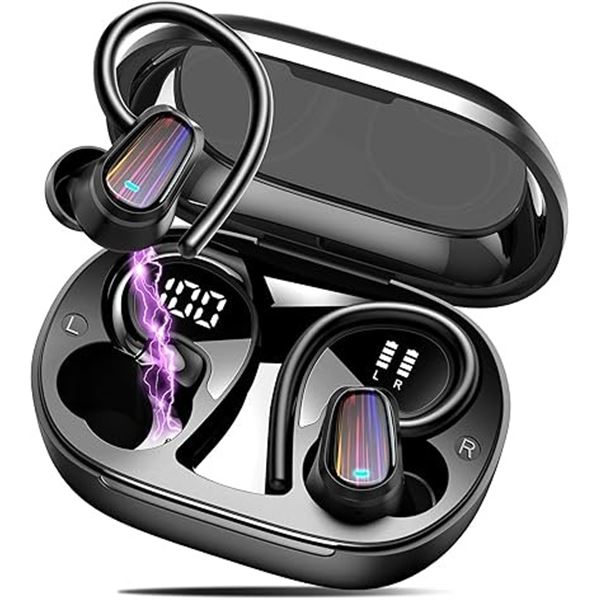 Lot of 2 Sets OYIB Wireless Bluetooth Spot Earbuds; 50HR Battery Life - New Sealed!