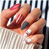 Image 5 : 3 Packs of Glamnetic Press-On Nail Sets; Short Almond Design (Crybaby Clown Art) - New