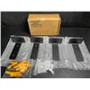 Image 2 : 4PCS Heavy-Duty Floating Shelf Brackets; 5" Wall Mounted "L" Shelf Brackets (Black) New in Box