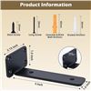 Image 7 : 4PCS Heavy-Duty Floating Shelf Brackets; 5" Wall Mounted "L" Shelf Brackets (Black) New in Box