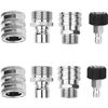 Image 1 : 8PC Pressure Washer Adapter Set - Stainless Steel M22-14mm Quick Disconnect; 3/4" to 1/2" - New