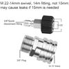 Image 5 : 8PC Pressure Washer Adapter Set - Stainless Steel M22-14mm Quick Disconnect; 3/4" to 1/2" - New