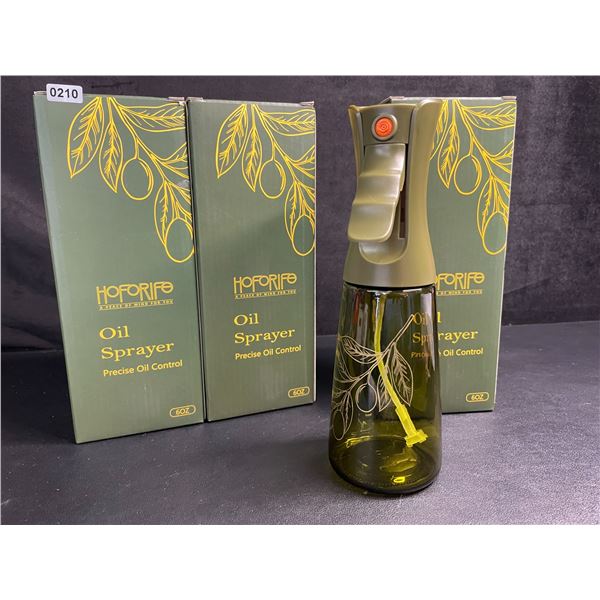 Lot of 3 Glass Oil Sprayers/Olive Oil Mister Sprayers (6oz) for Cooking - Brand New