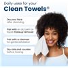 Image 8 : 50PC Box of XL Clean Towels; Dermatologist-Approved Compostable Face Towels - Ultra Soft - New