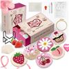 Image 1 : 6PC Punch Needle Coasters Craft Kit/Embroidery Kit for Beginners - Includes All Tools Needed! New