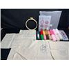 Image 5 : 6PC Punch Needle Coasters Craft Kit/Embroidery Kit for Beginners - Includes All Tools Needed! New