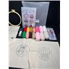 Image 6 : 6PC Punch Needle Coasters Craft Kit/Embroidery Kit for Beginners - Includes All Tools Needed! New
