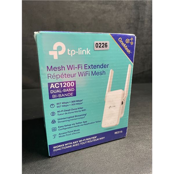 TP-Link AC1200 Mesh Wi-Fi Extender/WiFi Booster - Works with Any WiFi Router - New Sealed!