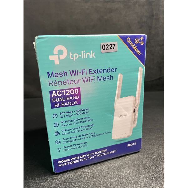 TP-Link AC1200 Mesh Wi-Fi Extender/WiFi Booster - Works with Any WiFi Router - New Sealed!