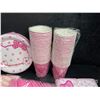 Image 7 : HUGE Hello Kitty Birthday Party Supply Set (Plates, Cups, Spoons, Forks, 2x Tablecloths, Straws) New