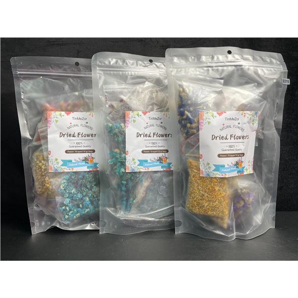 3 Bags of Dried Flowers for DIY Candle/Soap Making/Bath/Beauty Products (10 Kinds Per Pack) New