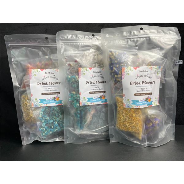 3 Bags of Dried Flowers for DIY Candle/Soap Making/Bath/Beauty Products (10 Kinds Per Pack) New