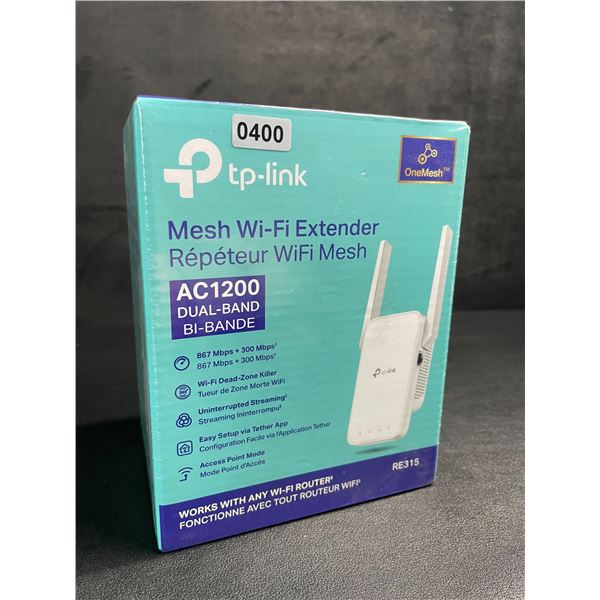 TP-Link AC1200 Mesh Wi-Fi Extender/WiFi Booster - Works with Any WiFi Router - New Sealed!