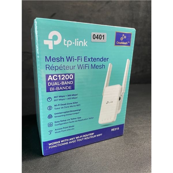 TP-Link AC1200 Mesh Wi-Fi Extender/WiFi Booster - Works with Any WiFi Router - New Sealed!