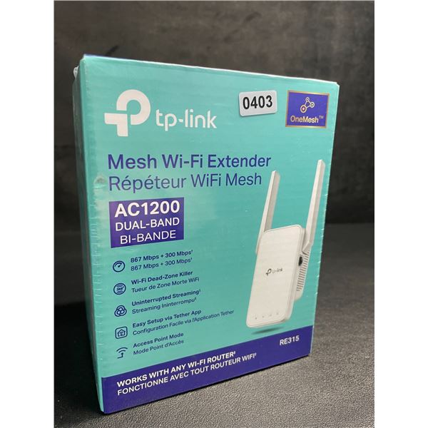 TP-Link AC1200 Mesh Wi-Fi Extender/WiFi Booster - Works with Any WiFi Router - New Sealed!
