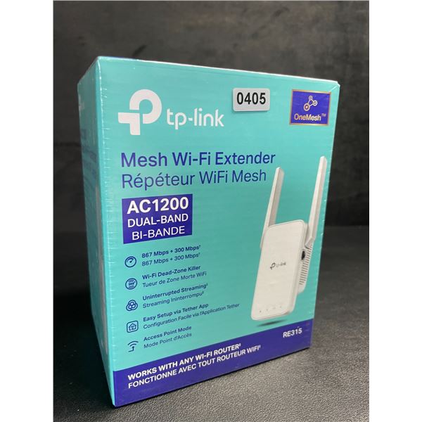 TP-Link AC1200 Mesh Wi-Fi Extender/WiFi Booster - Works with Any WiFi Router - New Sealed!