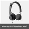 Image 5 : Logitech Zone Wired USB-C Headset with USB-A Adapter; Microsoft Teams Certified - New (Dmg Box)