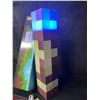 Image 2 : Minecraft Light-Up Wall Torch Lamp - USB-Rechargeable; Multi-Color Effects - New