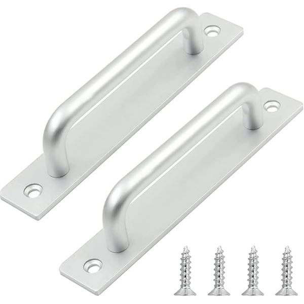 6PCS Silver Cabinet Pull Handles/Closet/Barn Door Handles with Screws (5.79") - New in Box