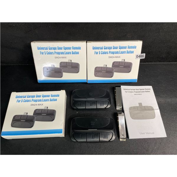 Lot of 6 Universal Garage Door Remotes - Compatible with Liftmaster/Craftsman/Chamberlain etc. - New