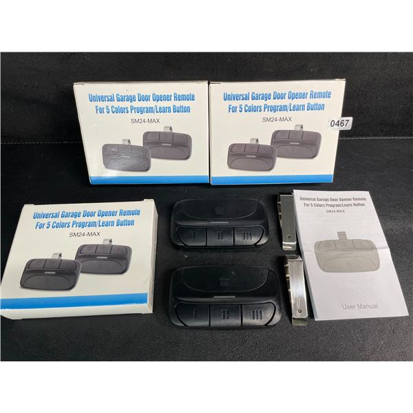 Lot of 6 Universal Garage Door Remotes - Compatible with Liftmaster/Craftsman/Chamberlain etc. - New