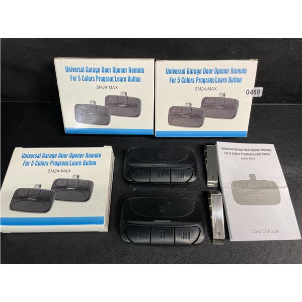 Lot of 6 Universal Garage Door Remotes - Compatible with Liftmaster/Craftsman/Chamberlain etc. - New