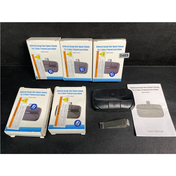 Lot of 5 Universal Garage Door Remotes - Compatible with Liftmaster/Craftsman/Chamberlain etc. - New