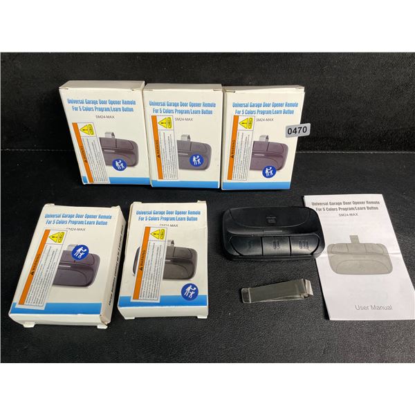 Lot of 5 Universal Garage Door Remotes - Compatible with Liftmaster/Craftsman/Chamberlain etc. - New