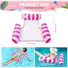 Image 6 : 2-Pack of Inflatable Pool Float Lounge Chairs/Water Pool Float Hammocks - Blue/Pink - New
