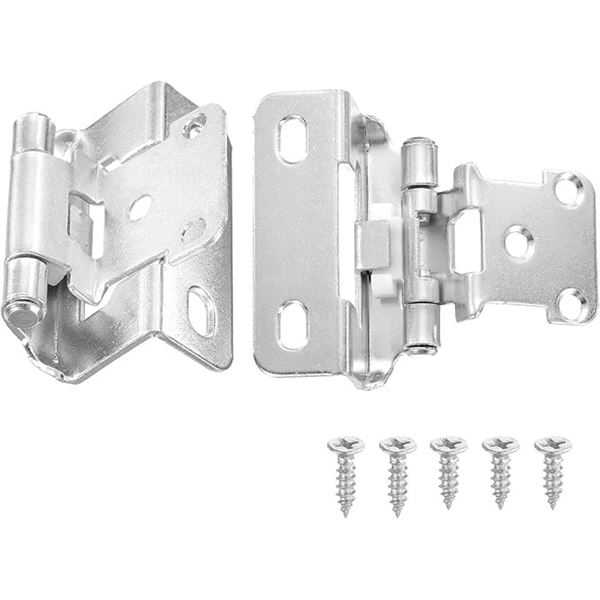 20PCS Cabinet Door Hinges; 1/2" Overlay Door Hinges; Self-Closing Design (Gold) - New