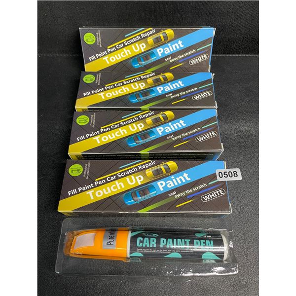 Lot of 4 Car Scratch Repair Paint Pens/Touch Up Pens (White) - New