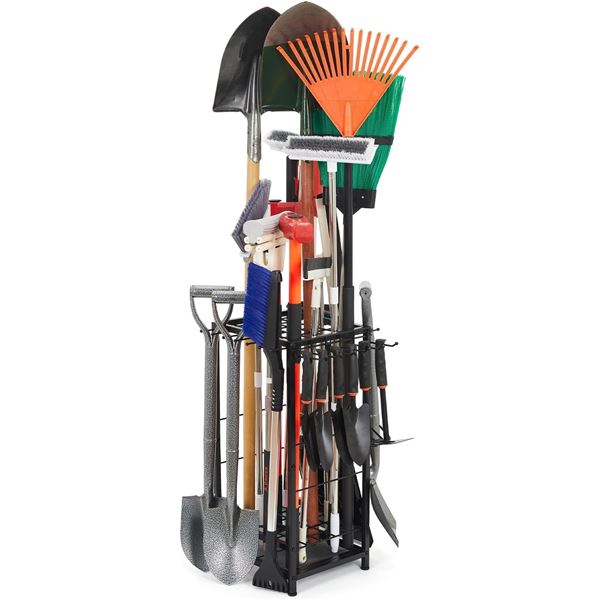 Kingarage Garden Tool Rack/Organizer; Holds 50 Long-Handled Tools/Rakes/Shovels/Brooms - NEW