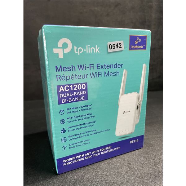 TP-Link AC1200 Mesh Wi-Fi Extender/WiFi Booster - Works with Any WiFi Router - New Sealed!
