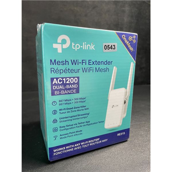 TP-Link AC1200 Mesh Wi-Fi Extender/WiFi Booster - Works with Any WiFi Router - New Sealed!